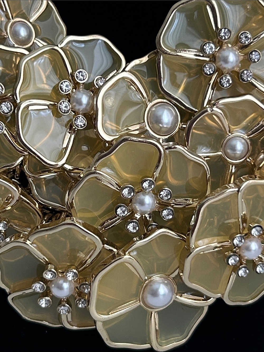 Natasha Floral  Necklace with Pearl Accents - Women Jewelry - Picture 4 of 7